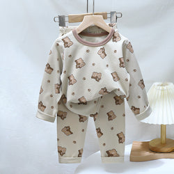 Children's Pajama Set Cotton For Baby Underwear Boys' Home Wear Girls' Long Johns Top & Bottom