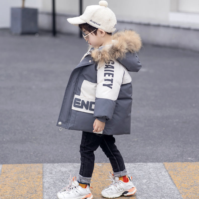 Western Style Boys Winter Clothing Cotton Coat Baby Winter Cotton Padded Fleece Lined Padded Warm Keeping Coat Children's Cotton Wear