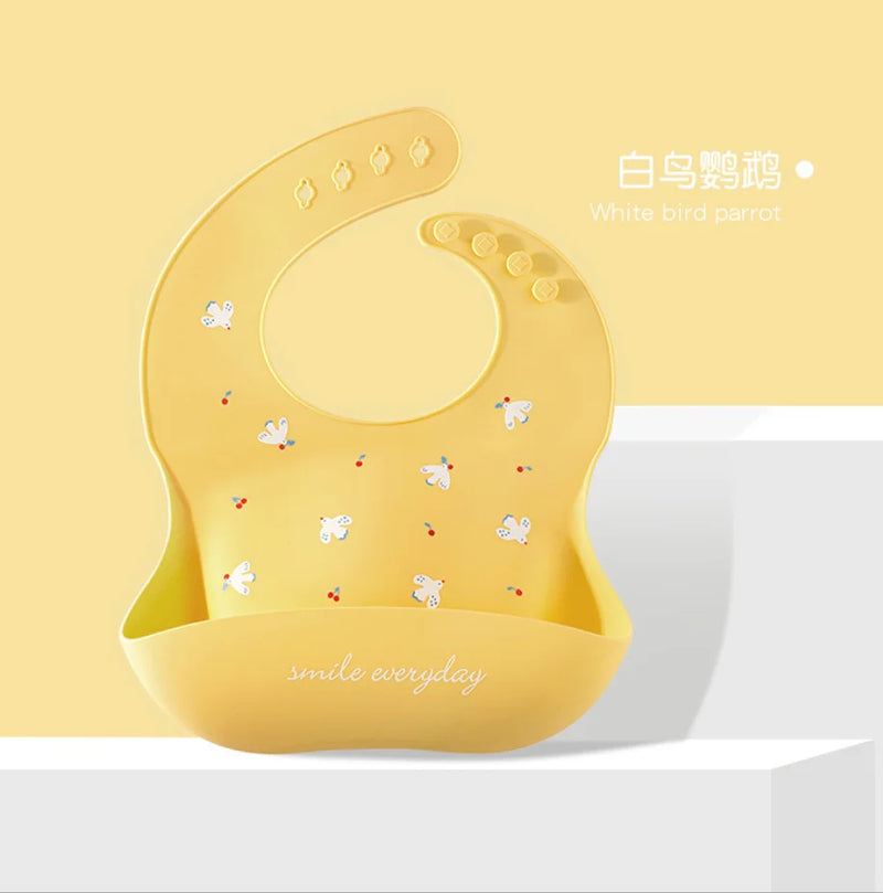 Designed Newborns Bibs For Children Fashionable Feeding Soft Silicone Saliva Towel Cartoon Waterproof Kids Bibs Baby Stuff