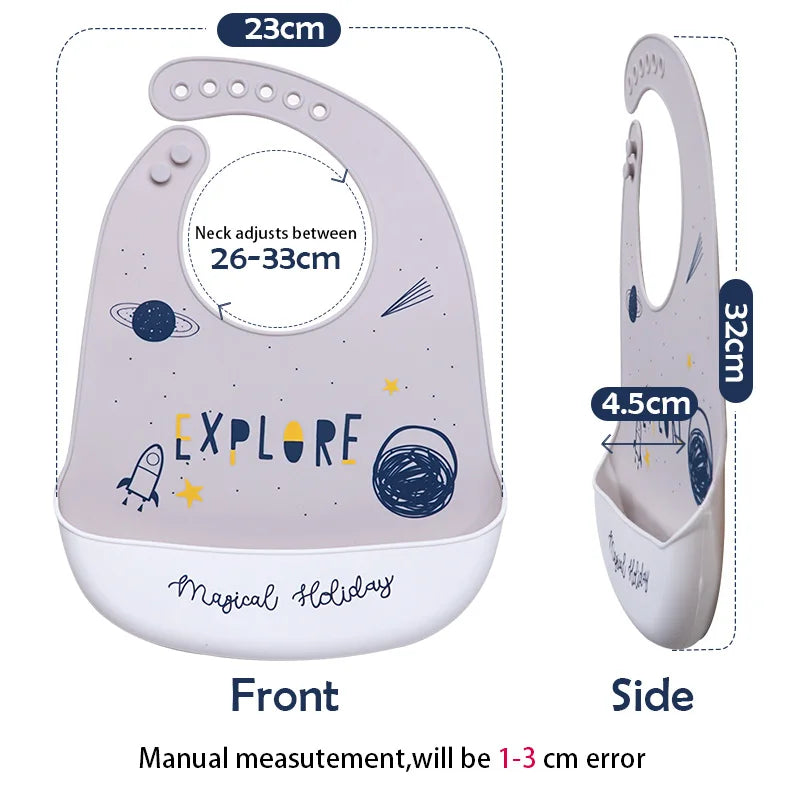 Designed Newborns Bibs For Children Fashionable Feeding Soft Silicone Saliva Towel Cartoon Waterproof Kids Bibs Baby Stuff