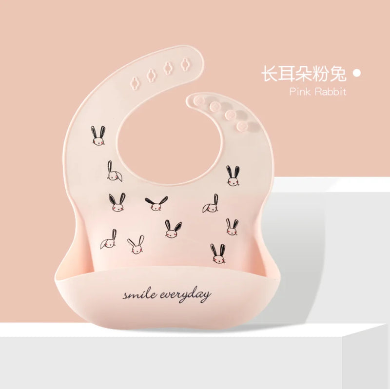 Designed Newborns Bibs For Children Fashionable Feeding Soft Silicone Saliva Towel Cartoon Waterproof Kids Bibs Baby Stuff