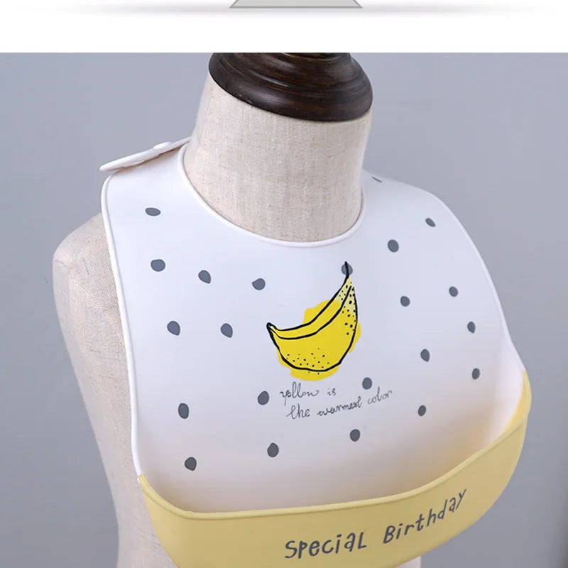 Designed Newborns Bibs For Children Fashionable Feeding Soft Silicone Saliva Towel Cartoon Waterproof Kids Bibs Baby Stuff