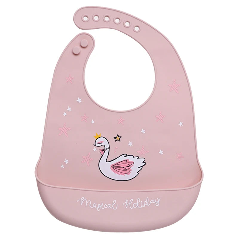 Designed Newborns Bibs For Children Fashionable Feeding Soft Silicone Saliva Towel Cartoon Waterproof Kids Bibs Baby Stuff