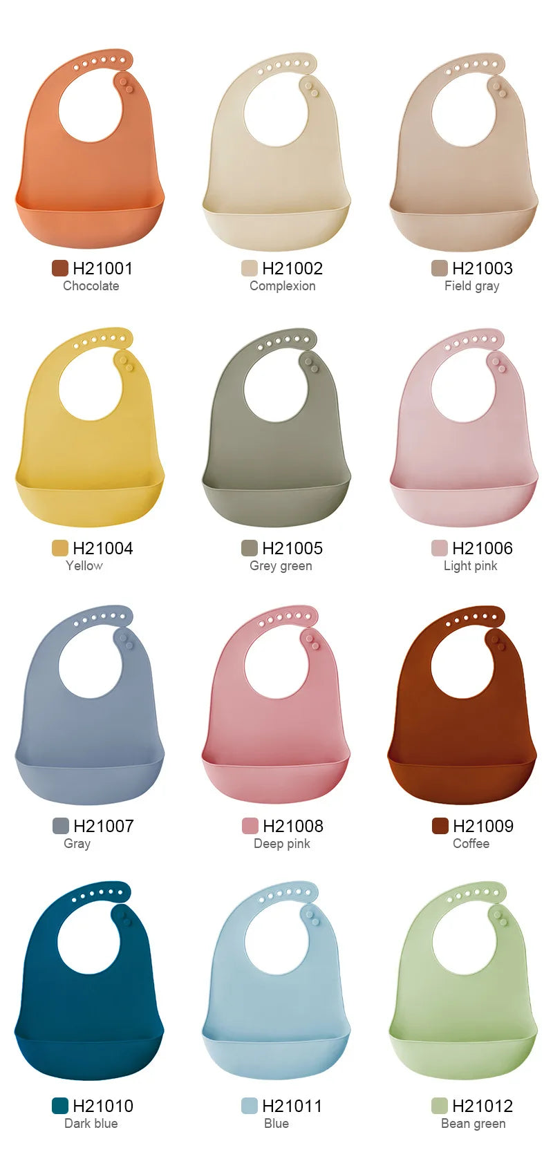 Baby Waterproof Bib Adjustable Silicone Bib Kid Soft Edible Silicone Child Saliva Dripping Towel Drooling Children Scarf BPAFree