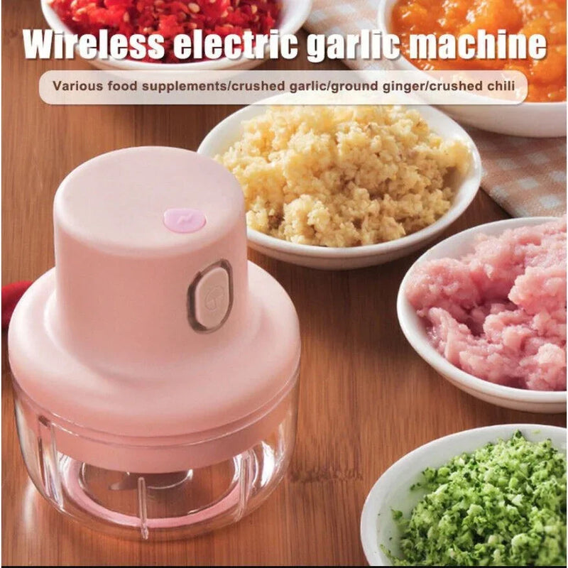 Mini Electric Garlic Chopper Meat Grinder Garlic Masher Machine Sturdy Durable Crushed Ginger Vegetable Crusher Baby Food Maker