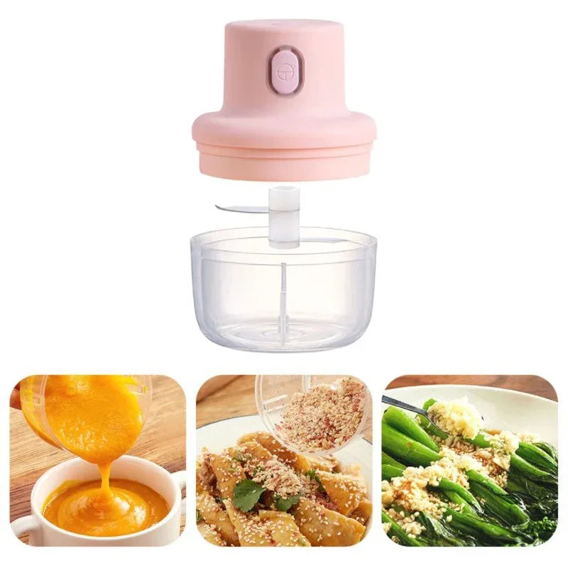 Mini Electric Garlic Chopper Meat Grinder Garlic Masher Machine Sturdy Durable Crushed Ginger Vegetable Crusher Baby Food Maker