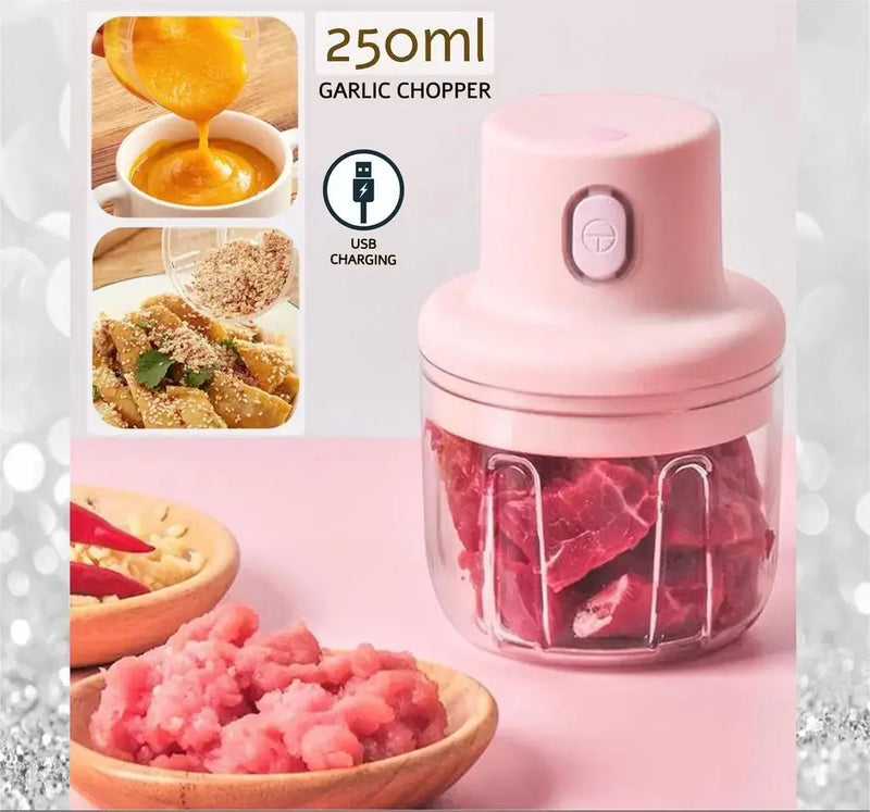 Mini Electric Garlic Chopper Meat Grinder Garlic Masher Machine Sturdy Durable Crushed Ginger Vegetable Crusher Baby Food Maker