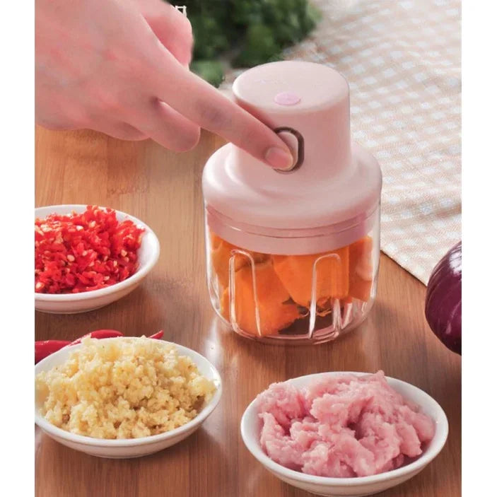 Mini Electric Garlic Chopper Meat Grinder Garlic Masher Machine Sturdy Durable Crushed Ginger Vegetable Crusher Baby Food Maker