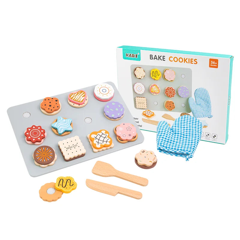 Wooden Kitchen Pretend Play Set Montessori Simulation Plates Dishes Accessories Kitchen Playset Toy for Toddlers Gifts Ages 3+